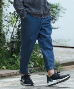 30%OFF【CAMBIO(カンビオ)】10OZデニムワイドテーパードパンツ