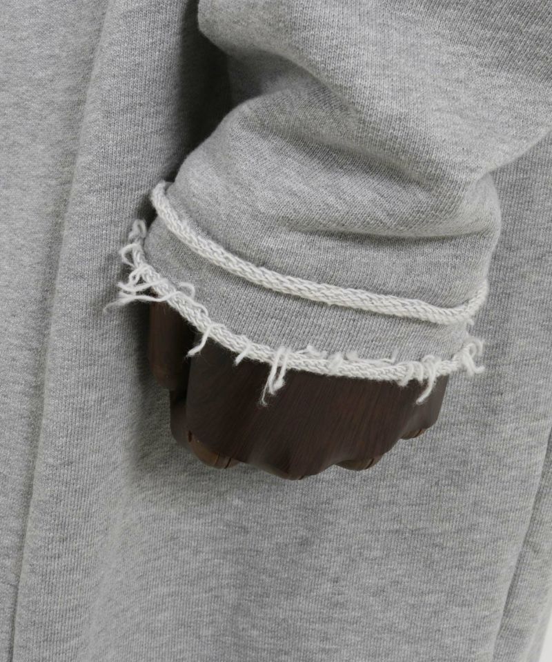 CAMBIO(カンビオ)】裏毛カットオフフーデッドロングカーディガン