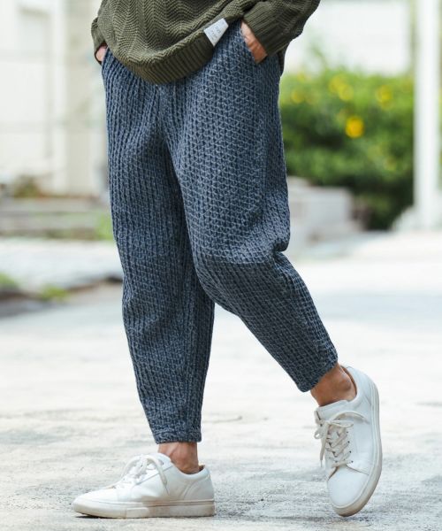 【CAMBIO(カンビオ)】Geometric Puffy Jacquard Denim Pants デニムパンツ(MIU-242-033)