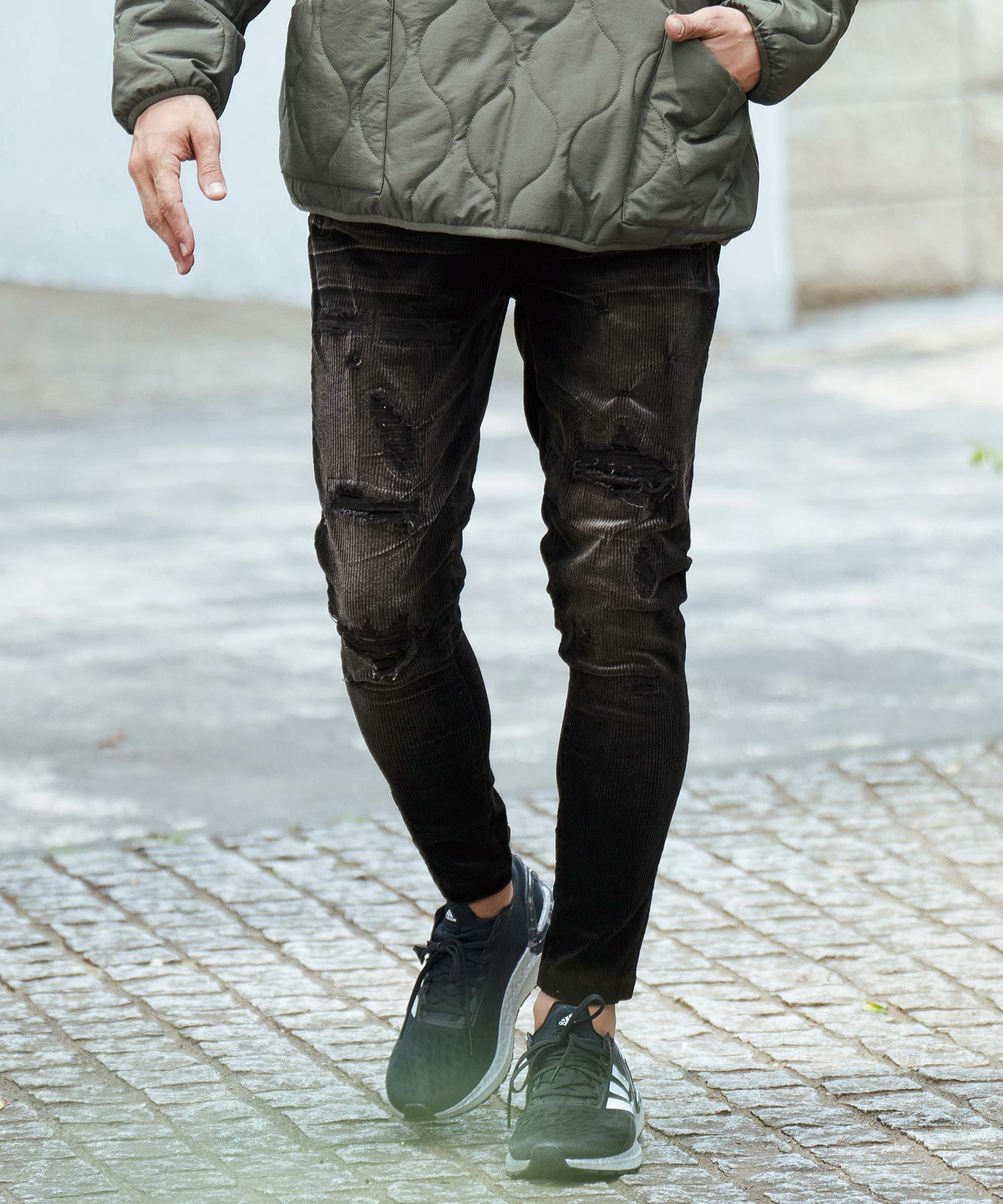 30%OFF【CAMBIO(カンビオ)】Vintage Like Stretch Corduroy Pants