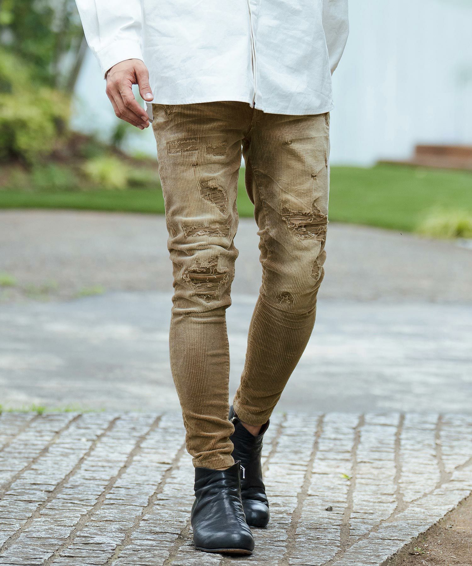 30%OFF【CAMBIO(カンビオ)】Vintage Like Stretch Corduroy Pants
