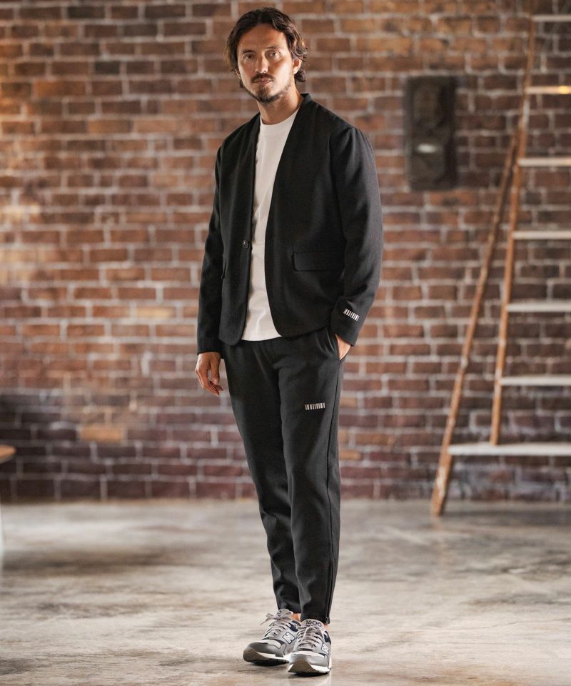 felkod(フィルコッド)】Wool Blend No Collar Jacket ノーカラー