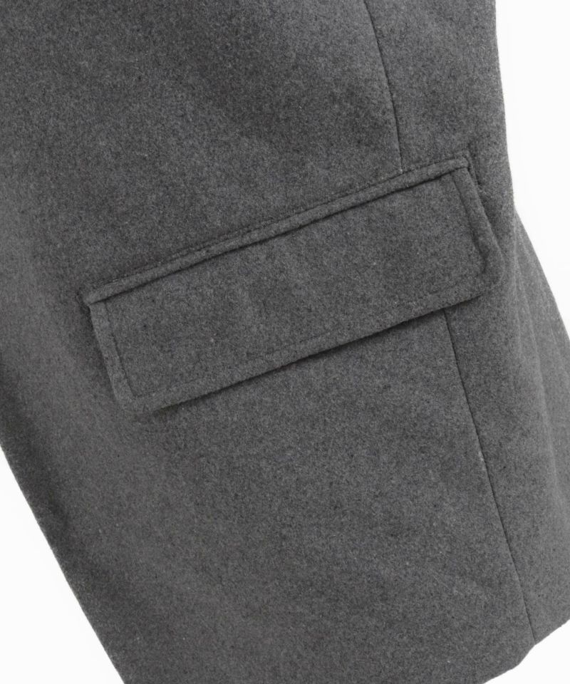 felkod(フィルコッド)】Wool Blend No Collar Jacket ノーカラー