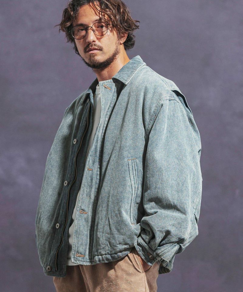 30%OFF【Jih Nunc(ジーヌンク)】ユーズド加工ルーズシルエットデニム