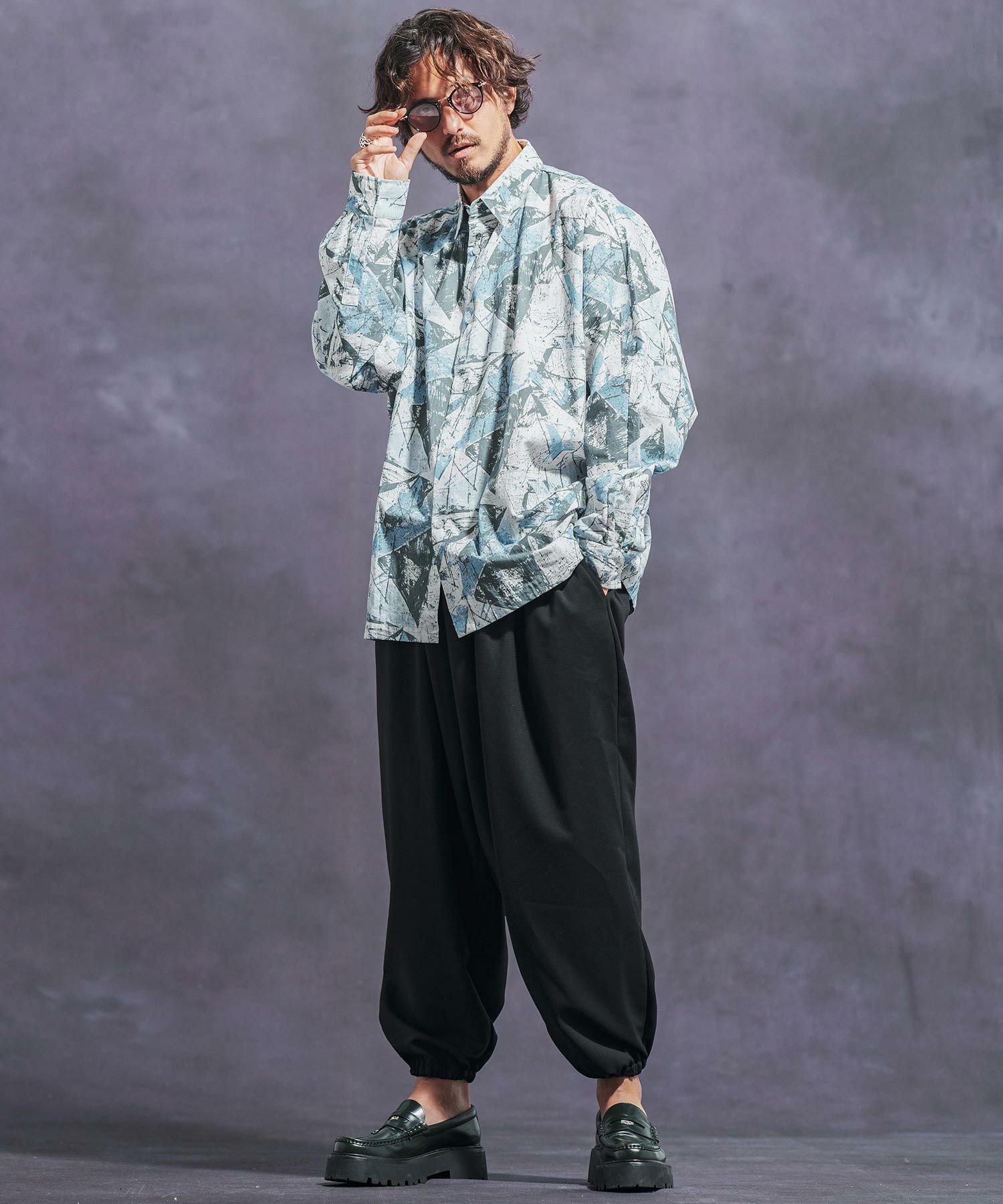 30%OFF【Jih Nunc(ジーヌンク)】ペイントプリントドルマンスリーブ