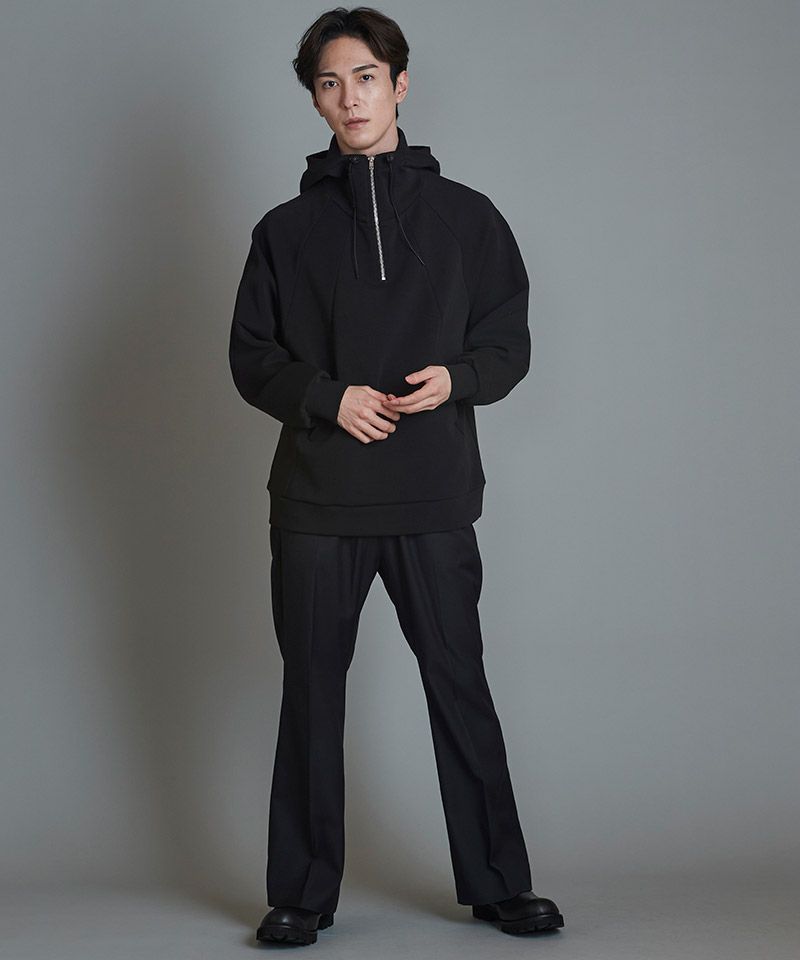 30%OFF【NO ID.(ノーアイディー)】ﾎﾞﾘｭｰﾑﾈｯｸﾊｰﾌZIPﾊﾟｰｶ(855006