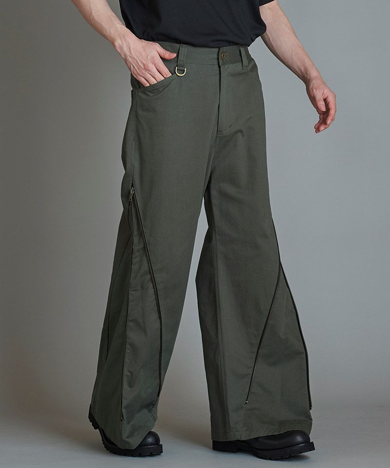 50%OFF【NO ID.(ノーアイディー)】ﾌﾚｱZIP-PT パンツ(855006-828P