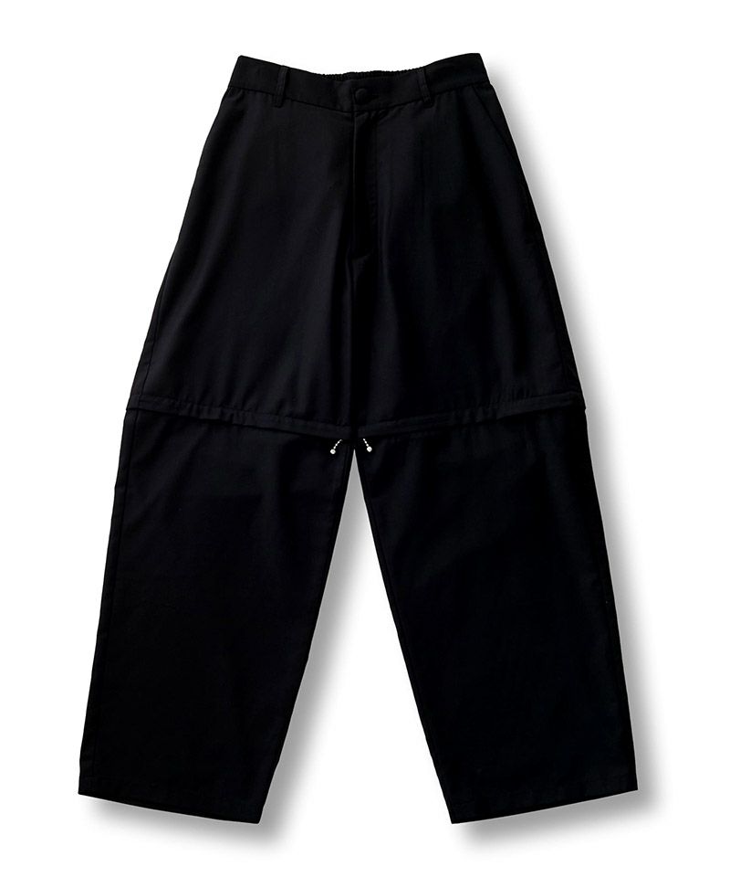 60%OFF【NO ID.(ノーアイディー)】ｾﾊﾟﾚｰﾄZIPﾜｲﾄﾞﾄﾗｳｻﾞｰｽﾞ パンツ