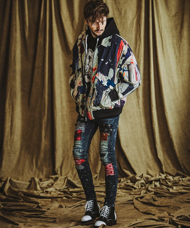 NO ID.×OVERDESIGNストレッチデニムクラストスキニーPT 30%OFF【NO ID.(ノーアイディー)】NO ID.×OVERDESIGN ｱﾙﾃｨﾒｯﾄ
