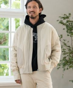 CALL&RESPONSE コールアンドレスポンスMA-1ジャケット CALL&RESPONSE(コールアンドレスポンス)】MA-1ブルゾン-麻ライク(251