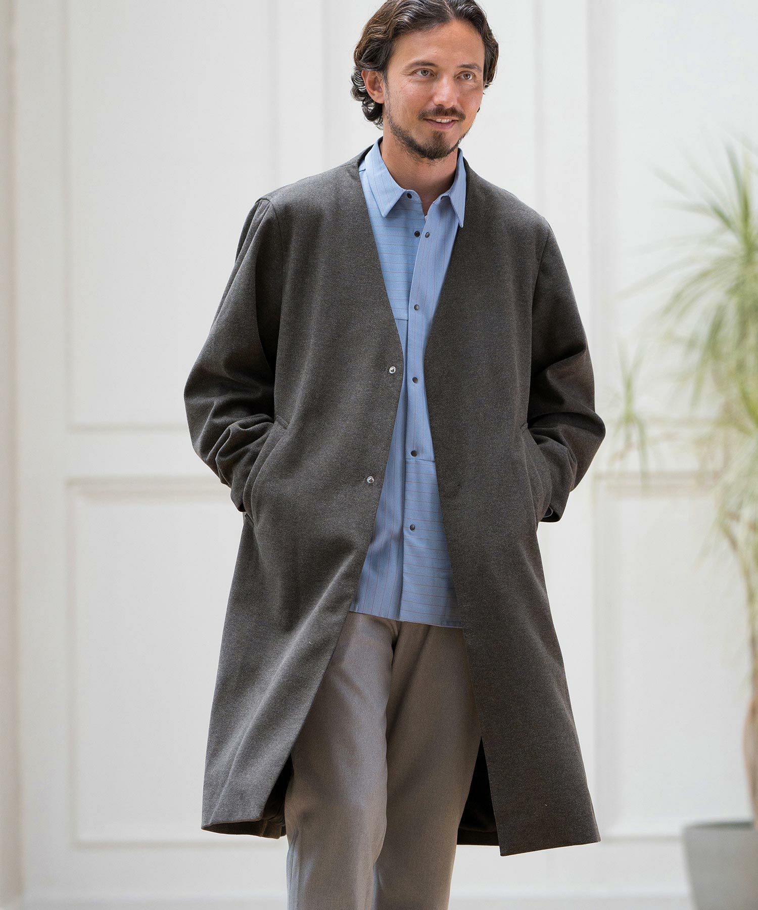 30%OFF【CALL&RESPONSE(コールアンドレスポンス)】ノーカラーコート