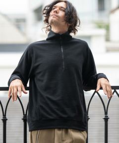 CAMBIO(カンビオ)】サーフニットハイネックハーフZIPスウェット