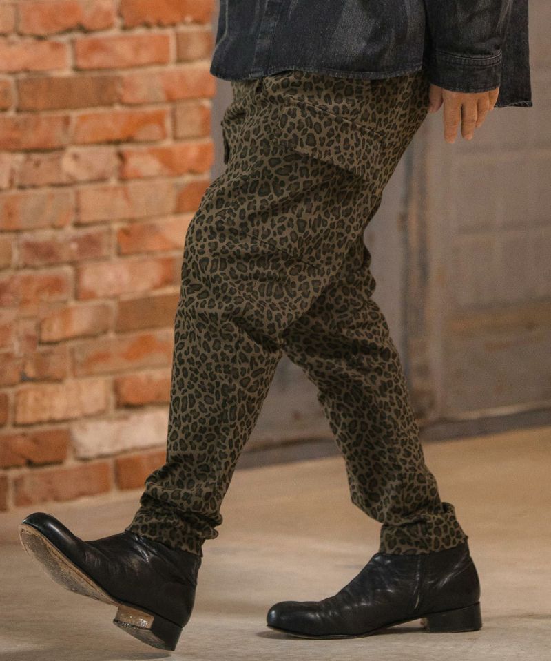 CAMBIO レオパード サルエルパンツ CAMBIO(カンビオ)】Leopard Jacquard Pants レオパード柄パンツ