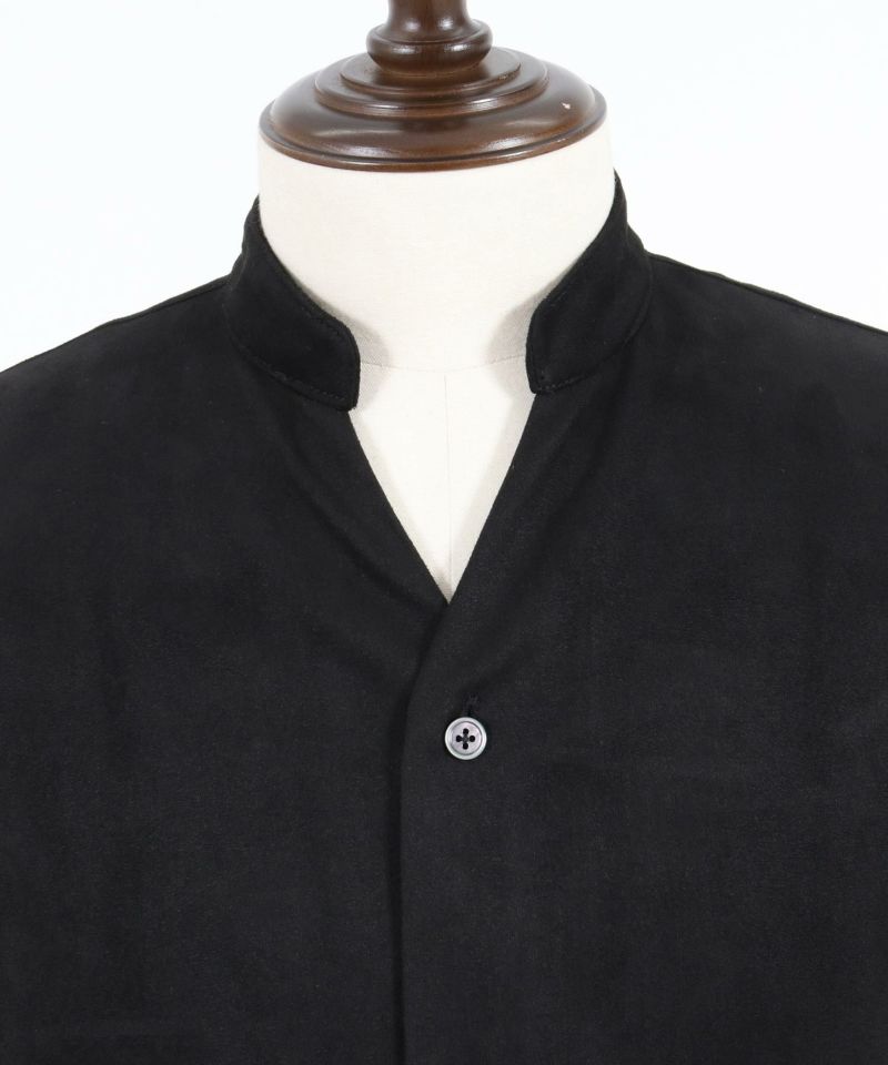 50%OFF【CAMBIO(カンビオ)】Synthetic Suede Leather Shirts スエード