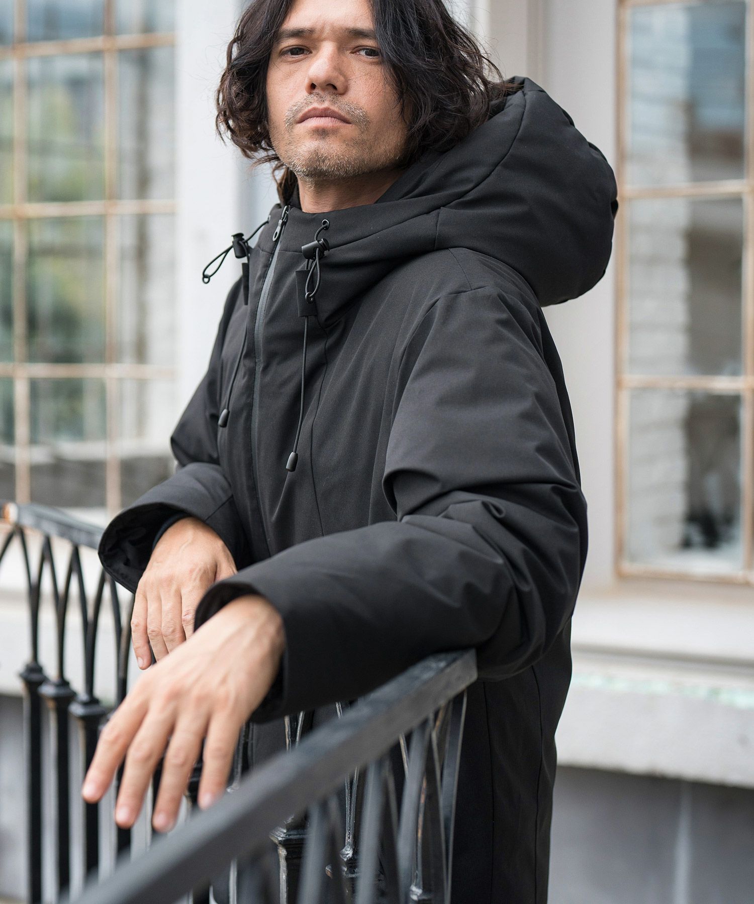 MARK&LONA ハイブリッド ダウン フリース 切り替え ジャケット スカル CAMBIO(カンビオ)】 フーデッドダウンジャケット | CAMBIO カンビオ