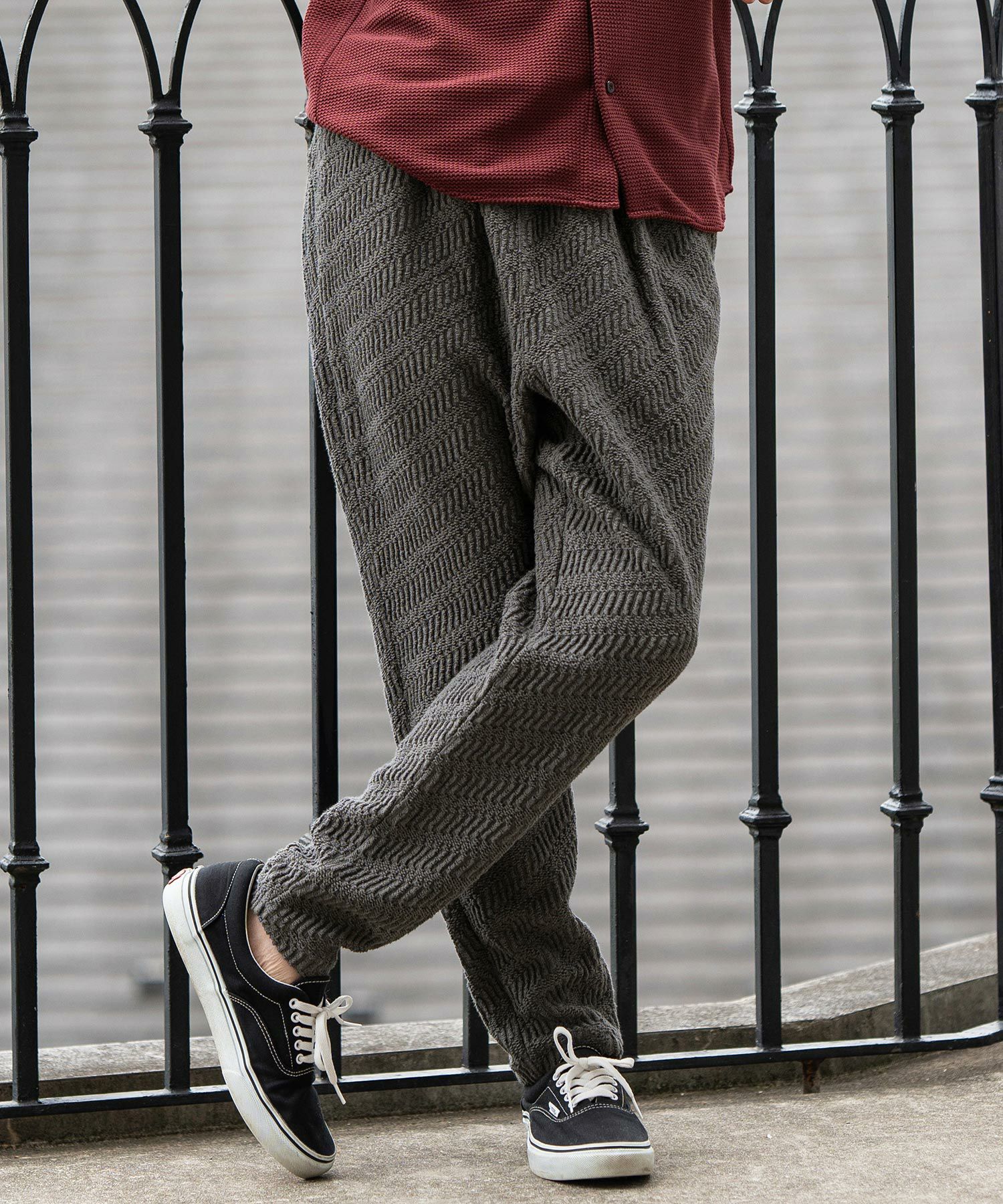 30%OFF【CAMBIO(カンビオ)】3D Knit Like Slim Pants サルエルジョガー