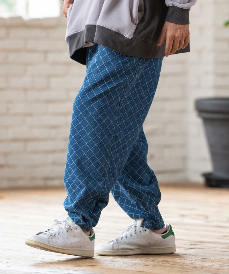 専用中natto バルーンパンツ balloon jogger denim pants / indigo（バルーンジョガーデニム