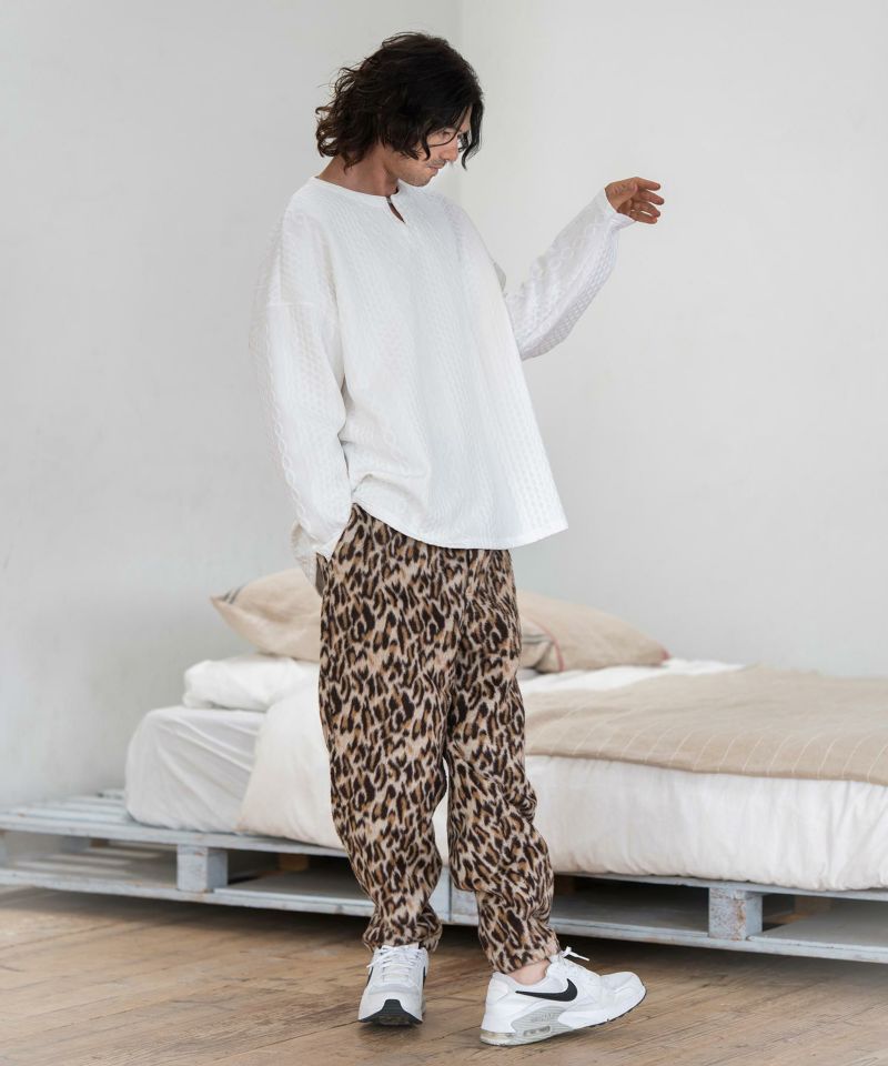CAMBIO(カンビオ)】Leopard Jacquard Pants レオパード柄パンツ
