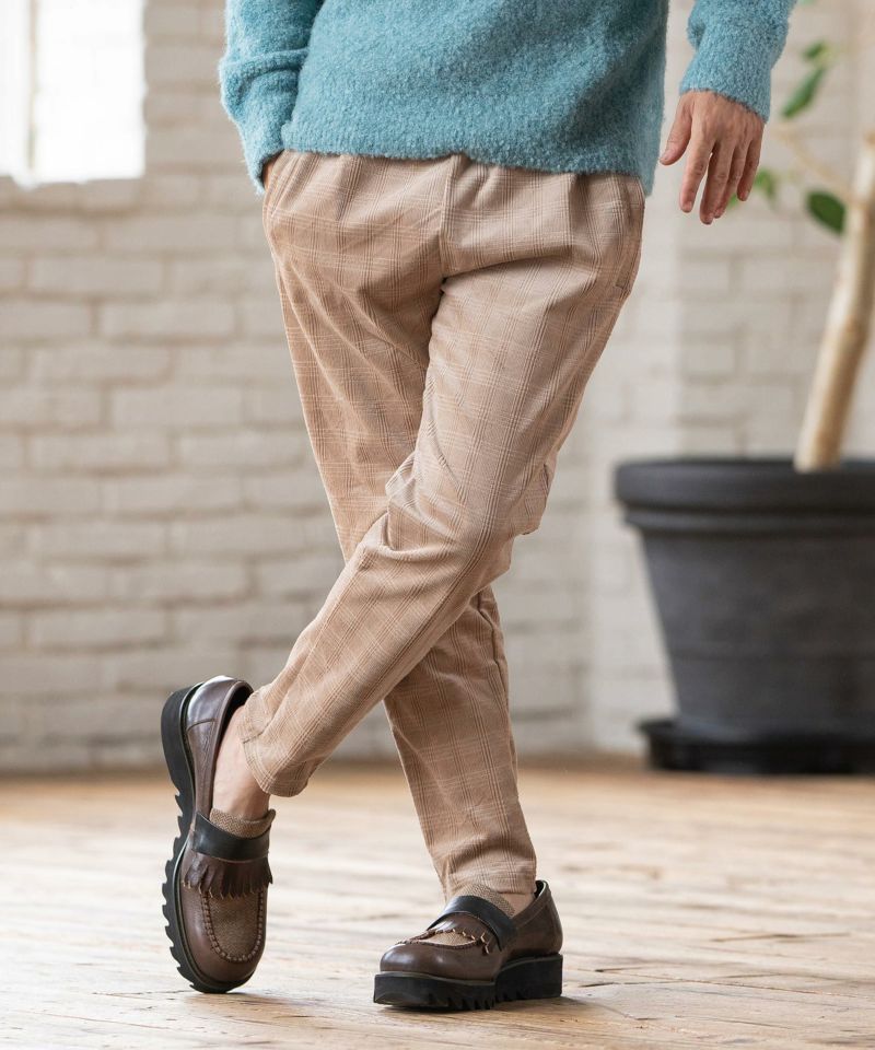 【CAMBIO】コーデュロイパンツ試着のみ CAMBIO(カンビオ)】 Stretch Corduroy Check Pants コーデュロイパンツ