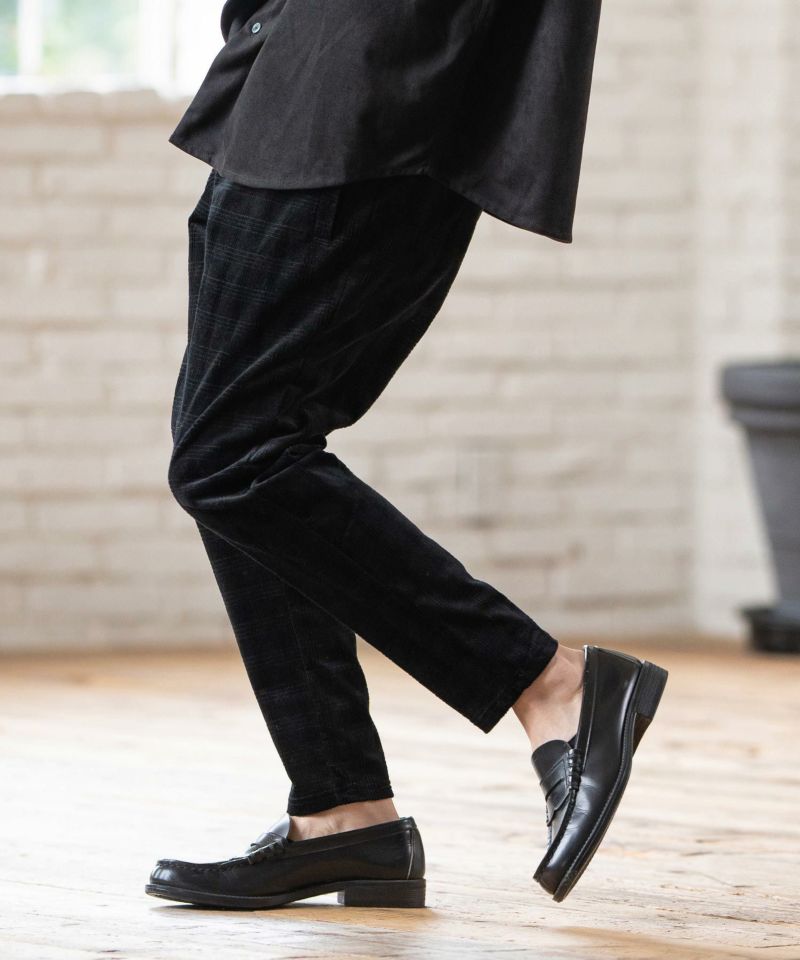 カンビオ】2024年末新作 コーデュロイ テーパードパンツ ブラック M