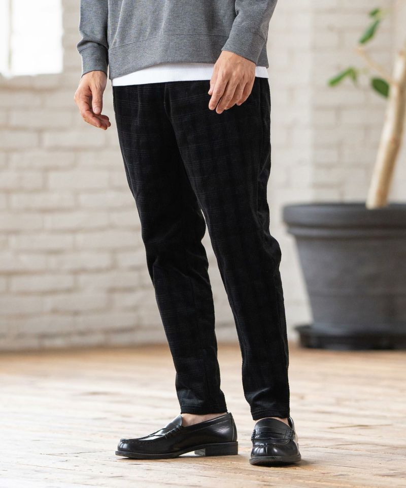 50%OFF【CAMBIO(カンビオ)】 Stretch Corduroy Check Pants