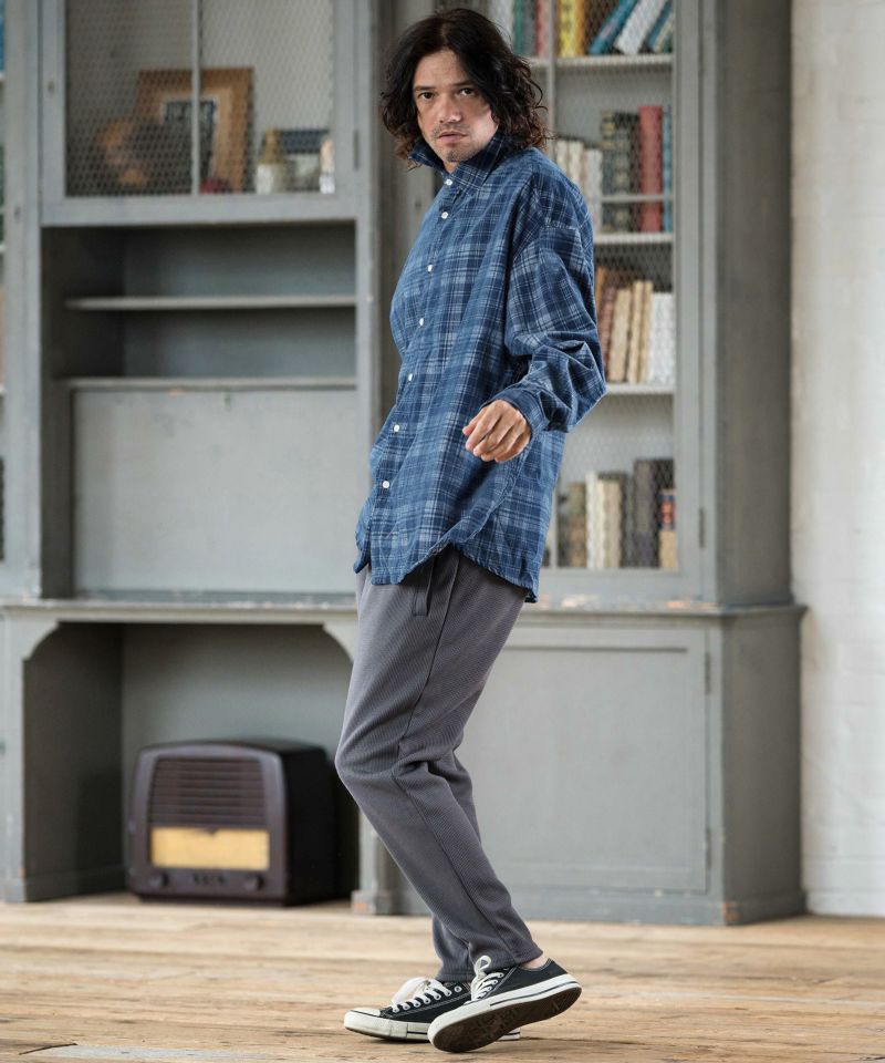 CAMBIO(カンビオ)】Vintage Like Indigo Check Shirts