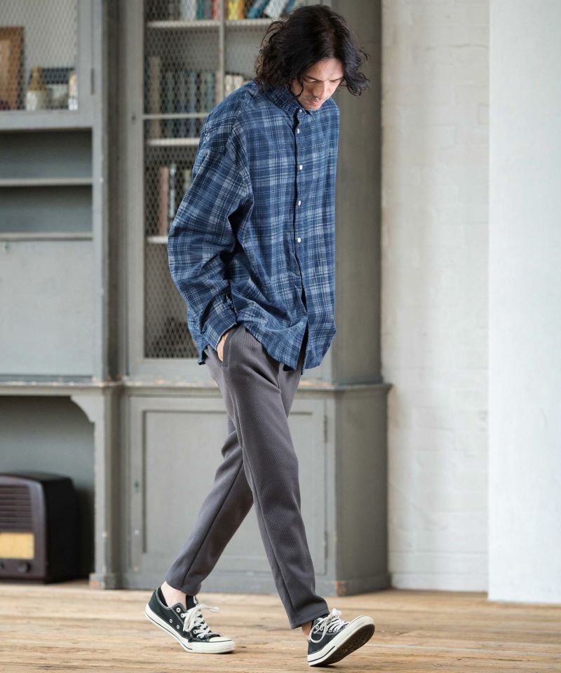 CAMBIO(カンビオ)】Vintage Like Indigo Check Shirts