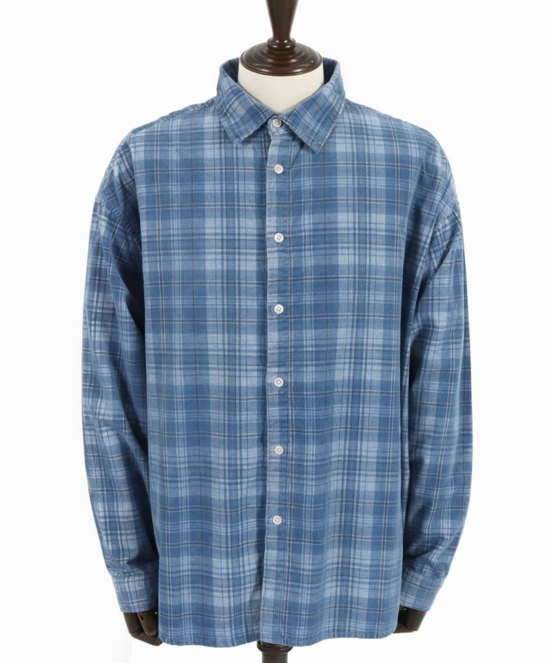 CAMBIO(カンビオ)】Vintage Like Indigo Check Shirts