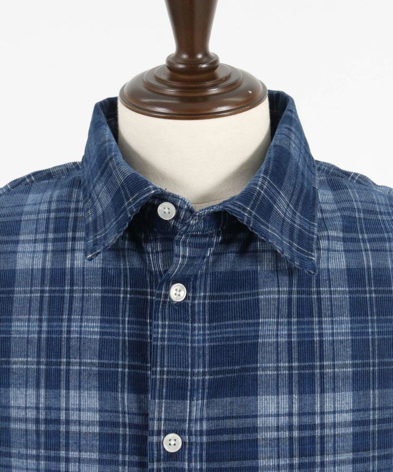 CAMBIO(カンビオ)】Vintage Like Indigo Check Shirts インディゴチェックシャツ(MIU-242-046) |  CAMBIO カンビオ