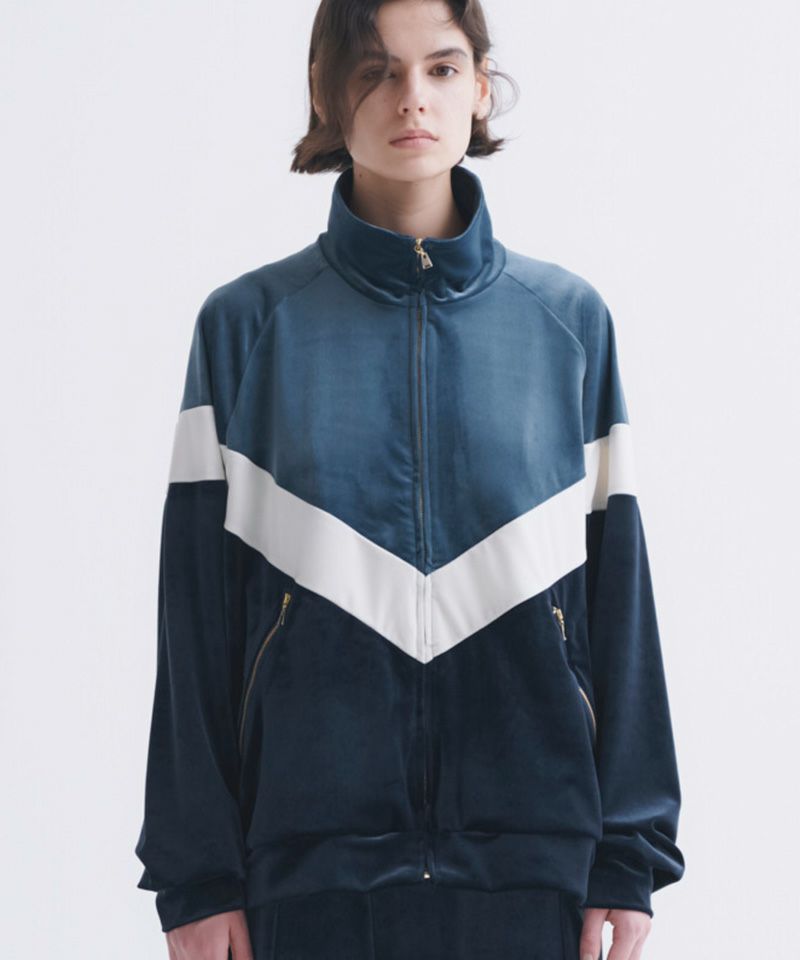 CULLNI(クルニ)】【予約販売9月下旬～10月上旬入荷】Stretch Velou Bi Color Zip Up Blouson  ジップアップブルゾン(24-AW-034) | CAMBIO カンビオ