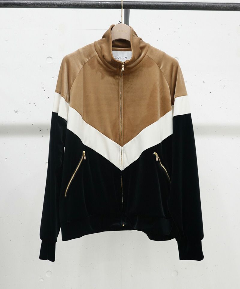 CULLNI(クルニ)】【予約販売9月下旬～10月上旬入荷】Stretch Velou Bi Color Zip Up Blouson  ジップアップブルゾン(24-AW-034) | CAMBIO カンビオ