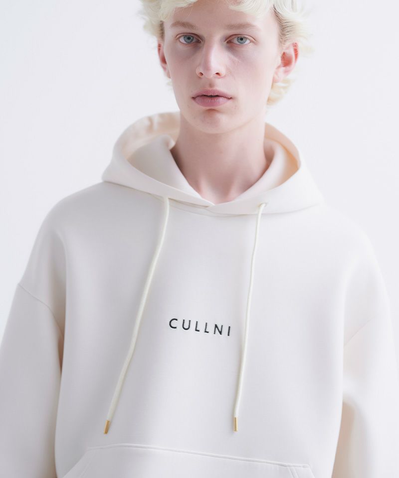 CULLNI(クルニ)】CULLNI Logo Embroidery Double Knit Hoodie プルオーバーフーディ(24-AW-009)  | CAMBIO カンビオ