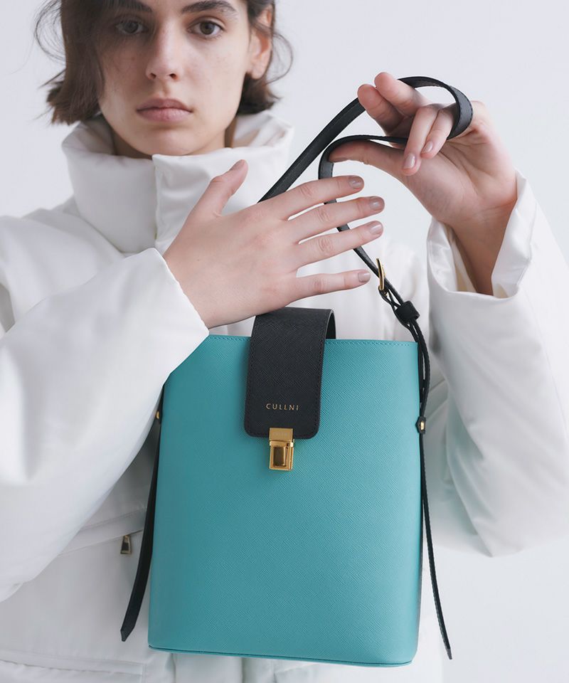 CULLNI(クルニ)】Leather Flap Bucket Bag バケットバッグ(BG-047 