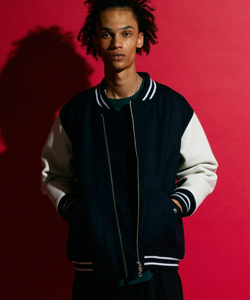 30%OFF【rehacer(レアセル)】Slant Riders Studium JKT スタジャン