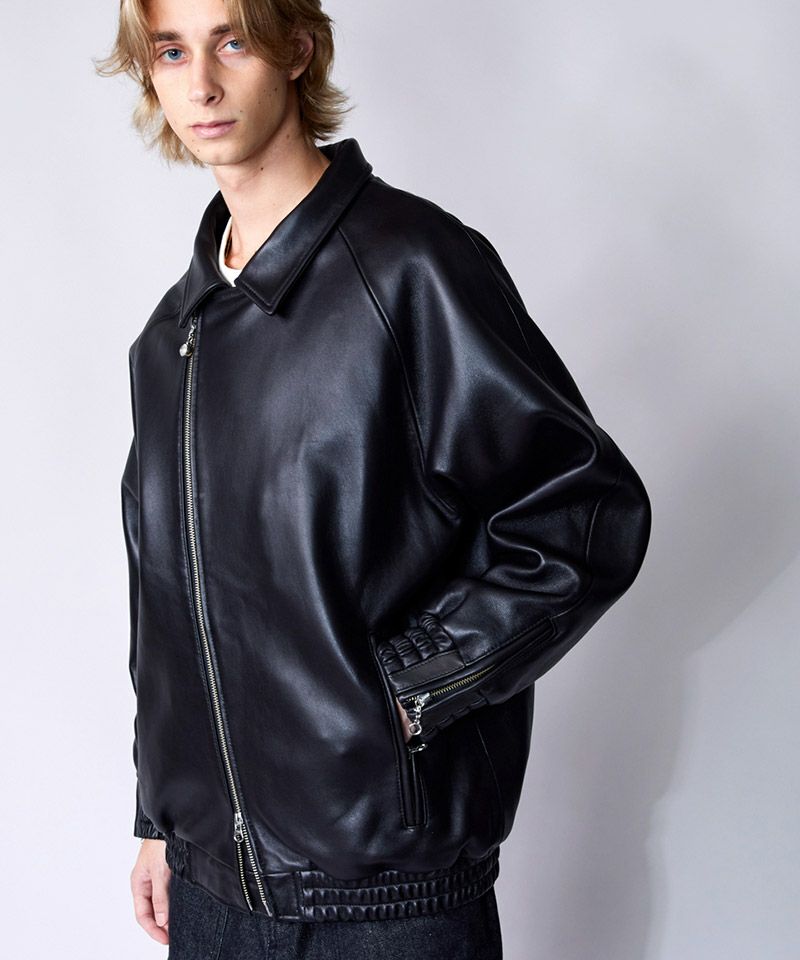 rehacer ニット ライダースジャケット glamb 革ジャン ライダース Knit Riders Jacket / ニット