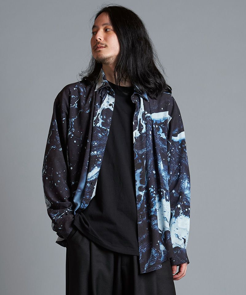 50%OFF【NO ID.(ノーアイディー)】ﾈｸﾀｲ付ﾈｯｸｷﾞｬｻﾞｰBIG-SH シャツ