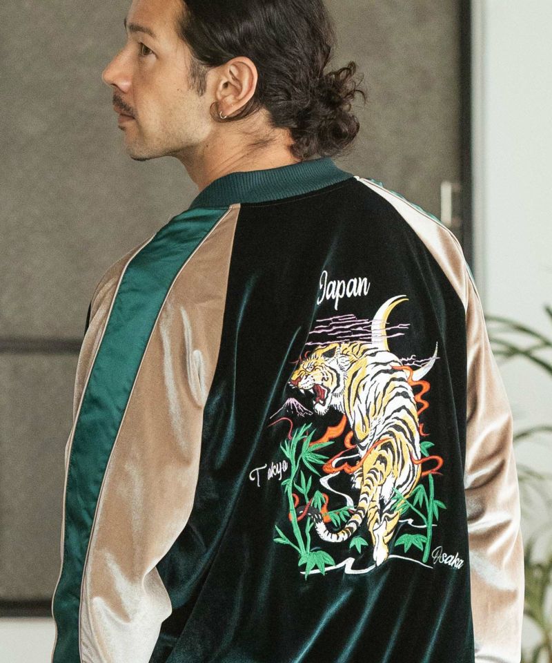 CAMBIO(カンビオ)】【予約販売11月上旬～中旬入荷】 Tiger Embroidered Velour Souvenir Jacket スカジャン(CAM24AW-001)  | CAMBIO カンビオ