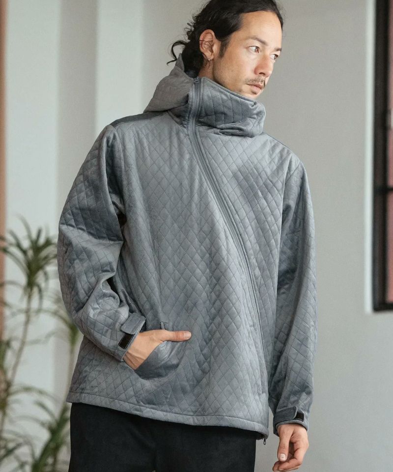 CAMBIO(カンビオ)】Velvet Quilted Zip Up Parka ジップアップパーカー