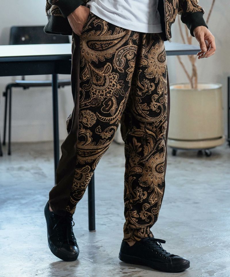 CAMBIO(カンビオ)】Gobelin Velour Combination Pants ゴブラン