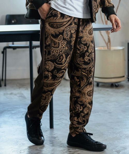 【CAMBIO(カンビオ)】Gobelin Velour Combination Pants ゴブランバルーンパンツ(CAM24AW-010)
