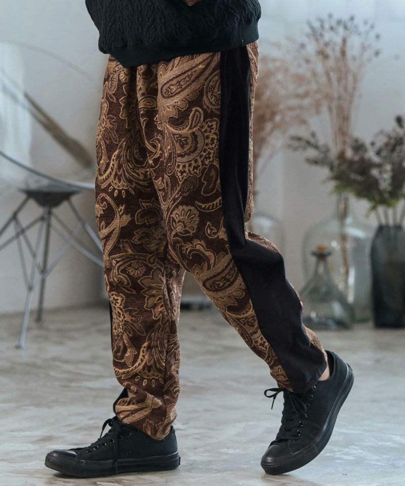 安価 ワタナベ CAMBIO(カンビオ)】Gobelin Velour ゴブラン Pants Combination パンツ