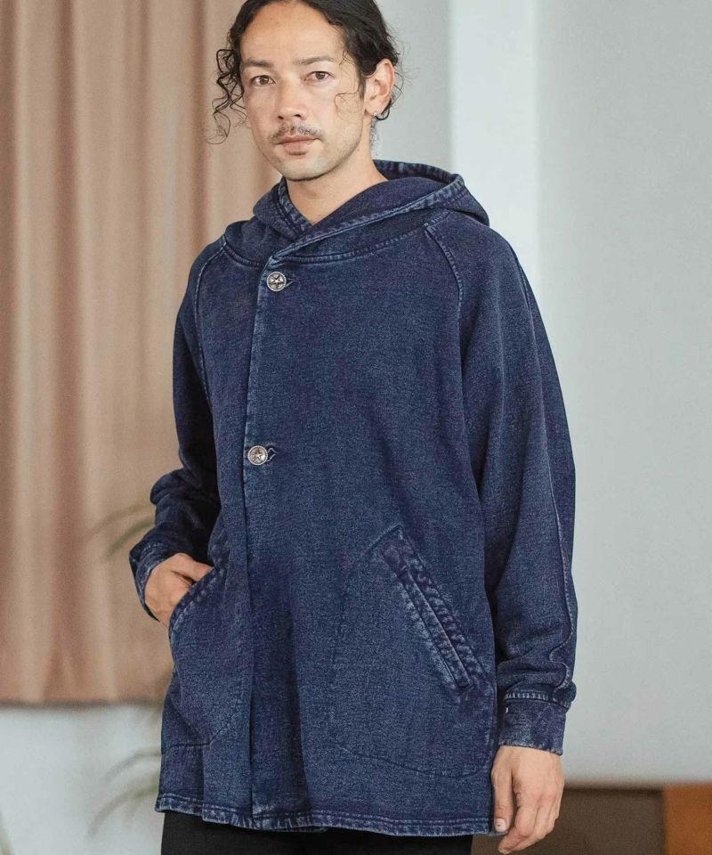 CAMBIO(カンビオ)】Indigo URAKE Poncho Like Hooded Jacket