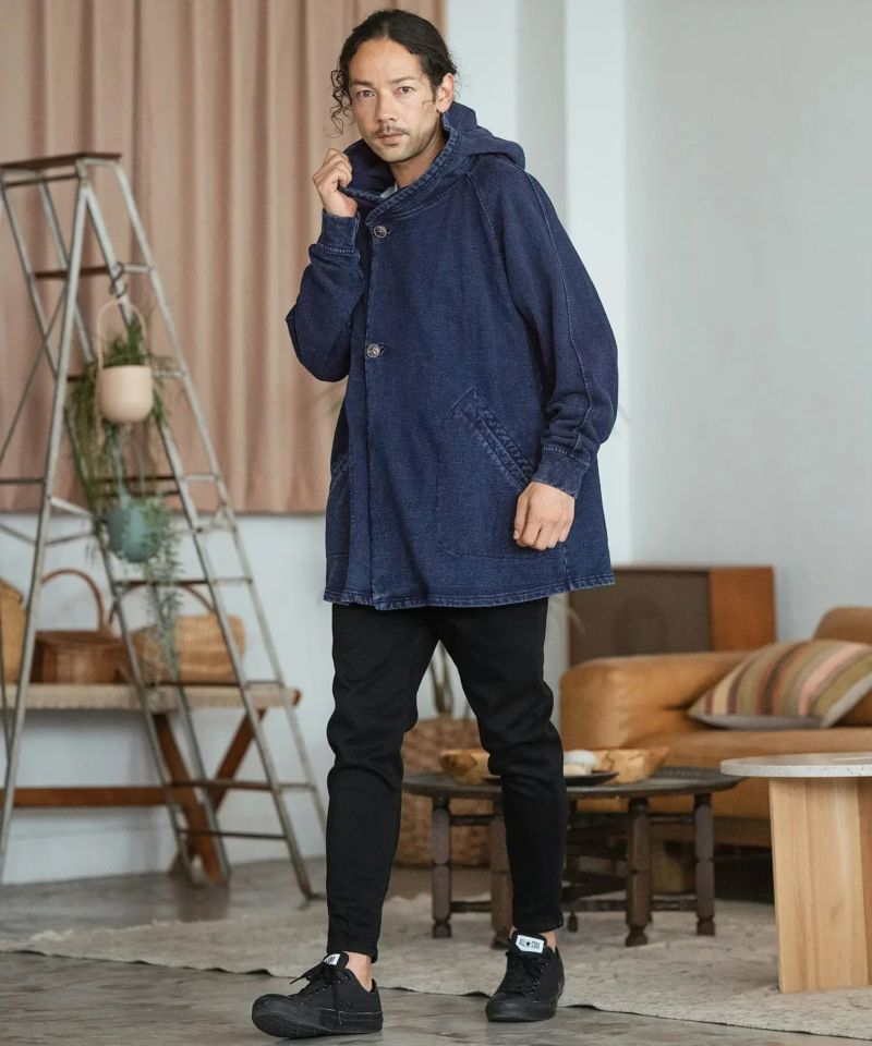 CAMBIO(カンビオ)】【一部サイズカラー予約販売11月下旬～12月上旬入荷】Indigo URAKE Poncho Like Hooded  Jacket フーデッドジャケット(MIU-242-061) | CAMBIO カンビオ