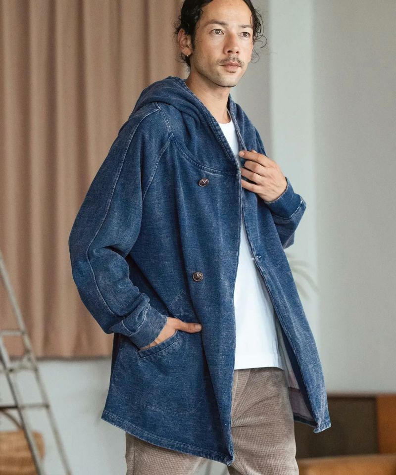 CAMBIO(カンビオ)】【一部サイズカラー予約販売11月下旬～12月上旬入荷】Indigo URAKE Poncho Like Hooded  Jacket フーデッドジャケット(MIU-242-061) | CAMBIO カンビオ