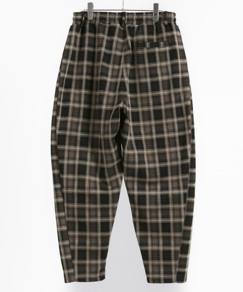 CAMBIO(カンビオ)】Check Ponti Wide Balloon Silhouette Pants