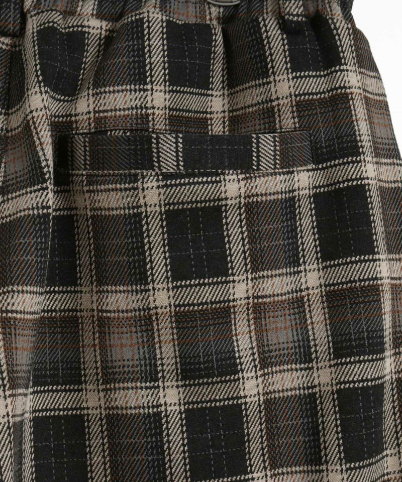CAMBIO(カンビオ)】Check Ponti Wide Balloon Silhouette Pants