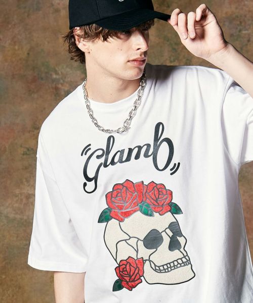 【glamb(グラム)】Stained Glass Skull T-Shirt ステンドグラススカルＴシャツ(GB0424-CS14)