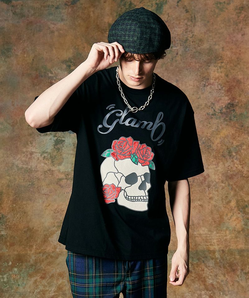 glamb(グラム)】Stained Glass Skull T-Shirt ステンドグラススカルT