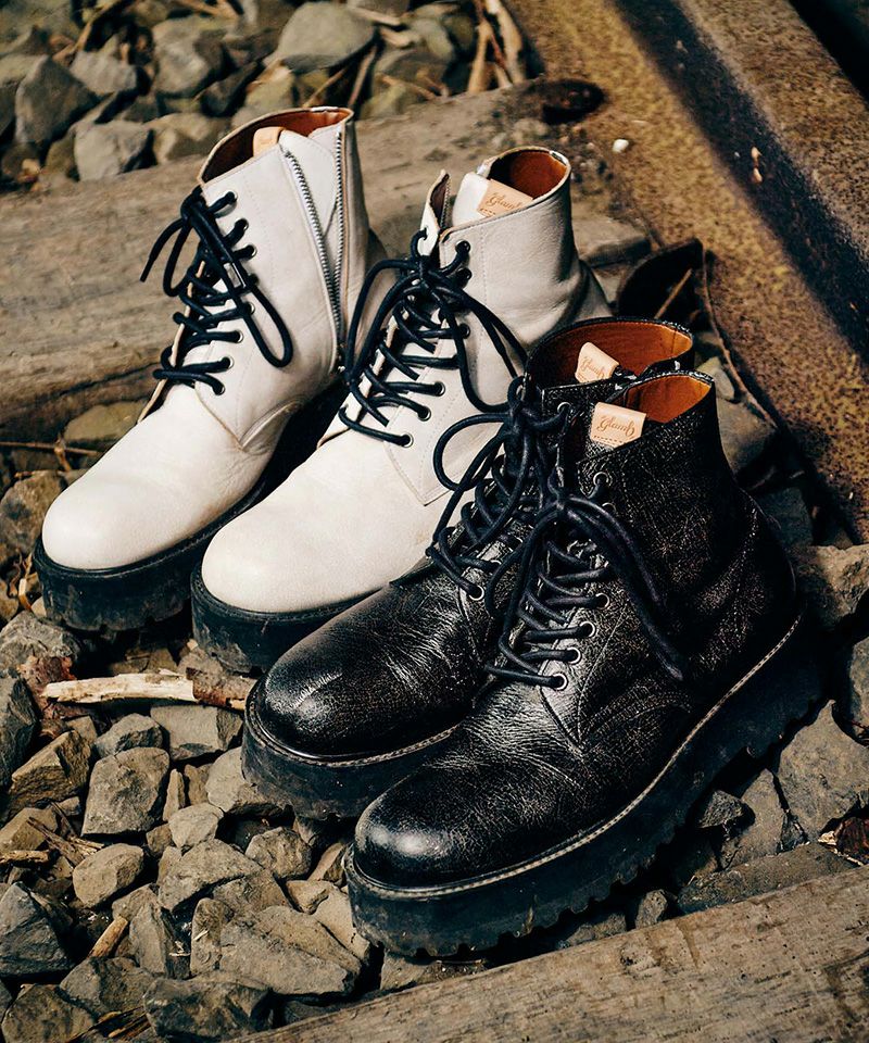 glamb(グラム)】【予約販売12月下旬～1月上旬入荷】Crack Side Zip Boots クラックサイドジップブーツ(GB0424-AC03)  | CAMBIO カンビオ