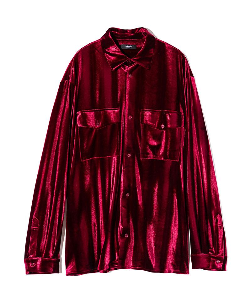 30%OFF【glamb(グラム)】Glamorous Shade Velour Shirt グラマラス